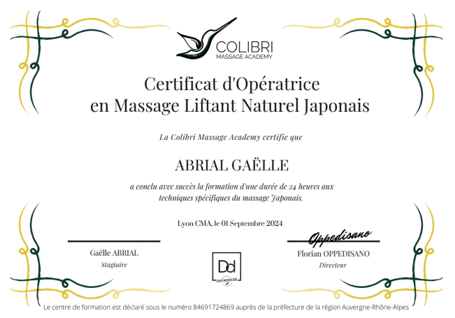Praticienne certifiée Liftant type KOBIDO