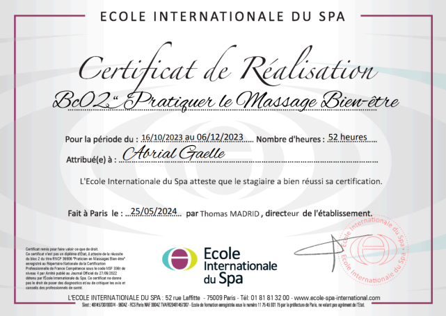 Praticenne massage bien-être